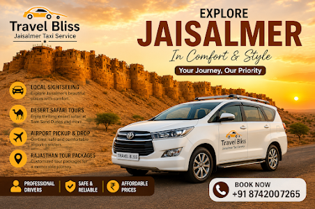 Best Taxi Service in Jaisalmer for Sightseeing, Desert Safari & Airport Pickup 2