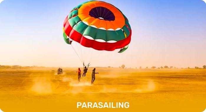 parasailing in desert